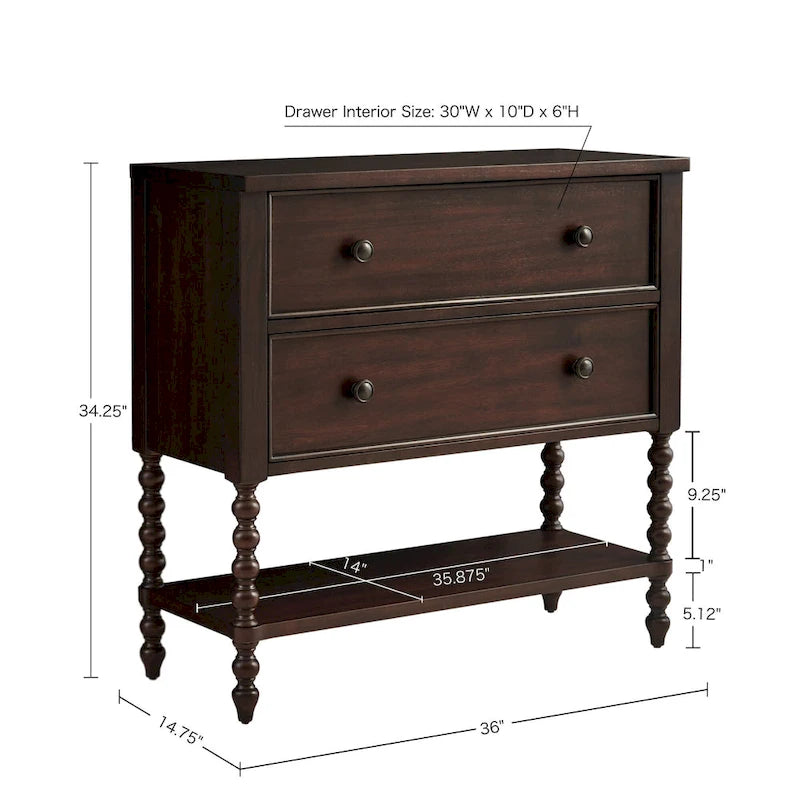 Commode d'appoint Beckett à 2 tiroirs