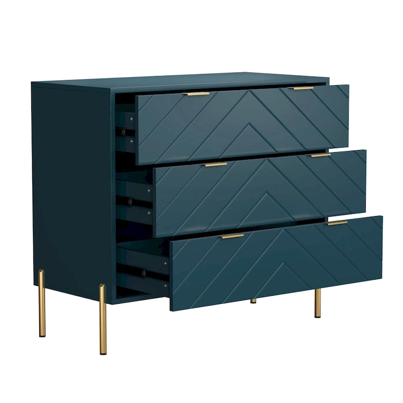 Commode de rangement à 3 tiroirs pour chambre à coucher