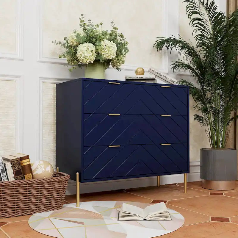 Commode de rangement à 3 tiroirs pour chambre à coucher