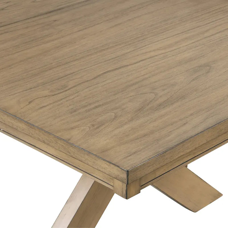 Ensemble de salle à manger 9 pièces, table à manger à tréteaux extensible avec 8 chaises, marron pin glacé
