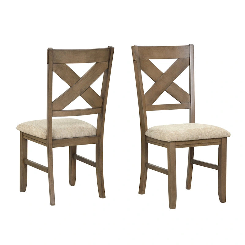 Ensemble de salle à manger 9 pièces, table à manger à tréteaux extensible avec 8 chaises, marron pin glacé
