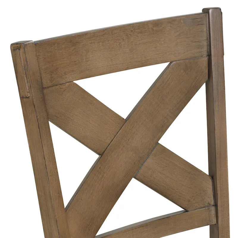 Ensemble de salle à manger 9 pièces, table à manger à tréteaux extensible avec 8 chaises, marron pin glacé