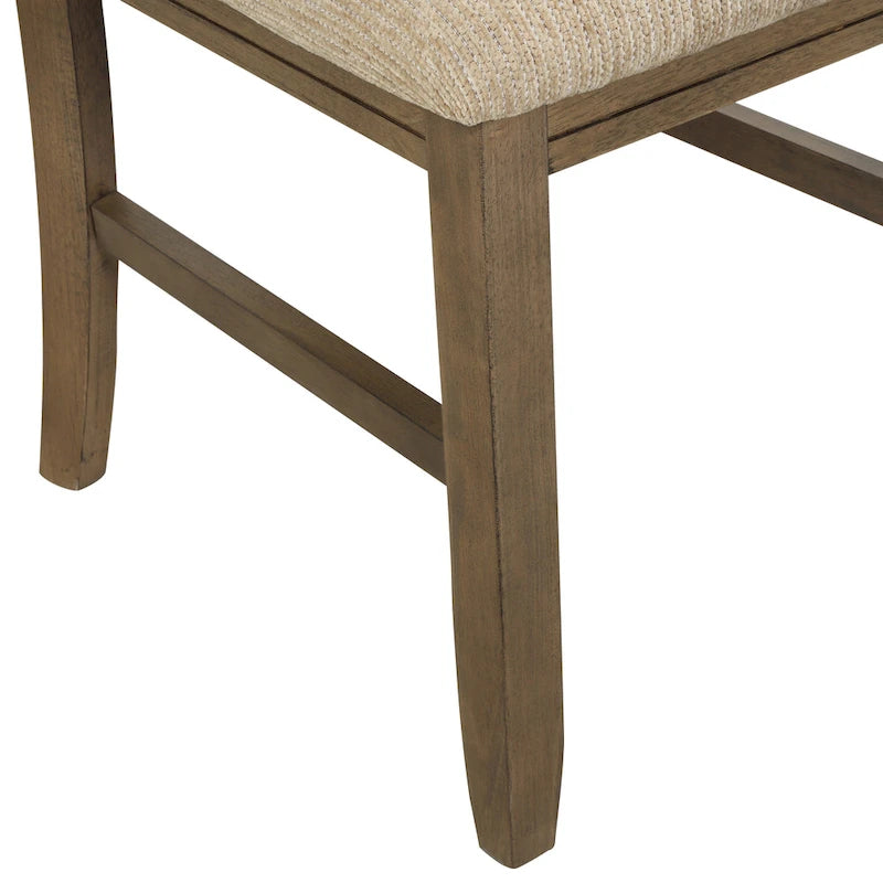 Ensemble de salle à manger 9 pièces, table à manger à tréteaux extensible avec 8 chaises, marron pin glacé