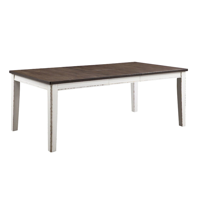 Table à manger extensible Rustic White de 78 po
