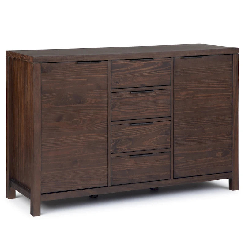 Buffet en bois massif contemporain de 54 po de largeur - 18P x 54L x 36H