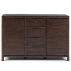 Buffet en bois massif contemporain de 54 po de largeur - 18P x 54L x 36H