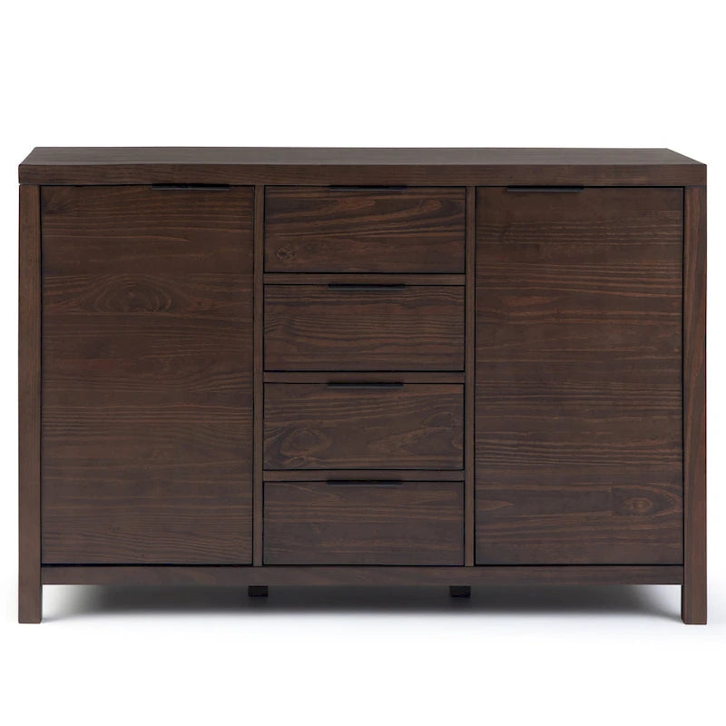 Buffet en bois massif contemporain de 54 po de largeur - 18P x 54L x 36H