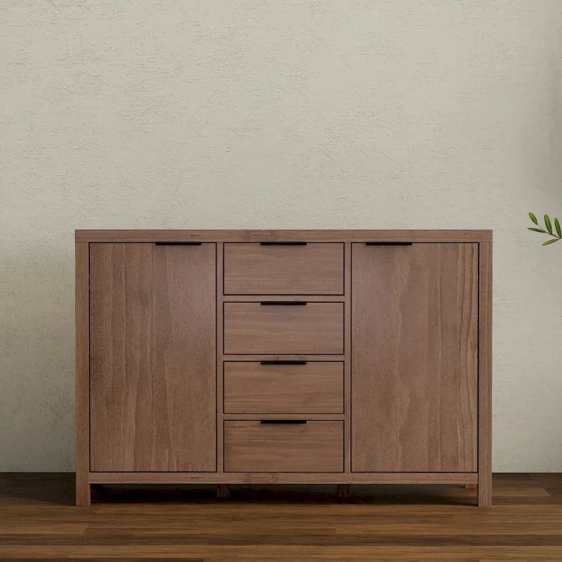 Buffet en bois massif contemporain de 54 po de largeur - 18P x 54L x 36H
