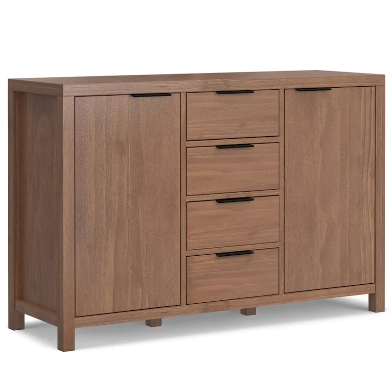 Buffet en bois massif contemporain de 54 po de largeur - 18P x 54L x 36H