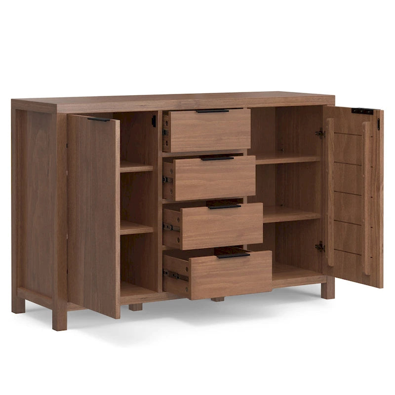 Buffet en bois massif contemporain de 54 po de largeur - 18P x 54L x 36H