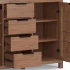 Buffet en bois massif contemporain de 54 po de largeur - 18P x 54L x 36H