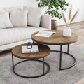 Tables basses gigognes rondes (lot de 2)