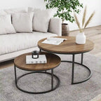 Tables basses gigognes rondes (lot de 2)