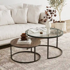 Tables basses gigognes rondes (lot de 2)