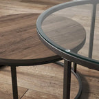Tables basses gigognes rondes (lot de 2)