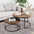 Tables basses gigognes rondes (lot de 2)