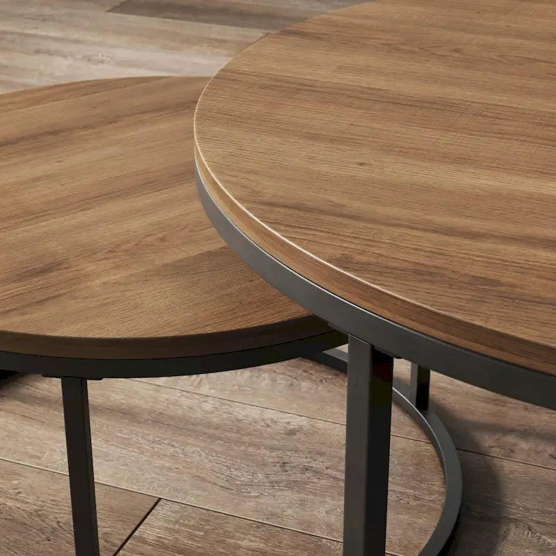 Tables basses gigognes rondes (lot de 2)