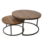 Tables basses gigognes rondes (lot de 2)