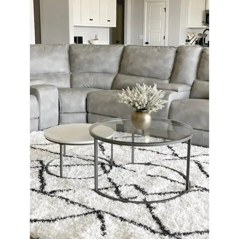 Tables basses gigognes rondes (lot de 2)