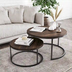 Tables basses gigognes rondes (lot de 2)
