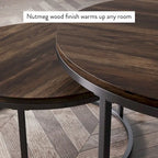 Tables basses gigognes rondes (lot de 2)