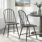 Chaises de salle à manger à barreaux Milo techniques mixtes (Lot de 2)