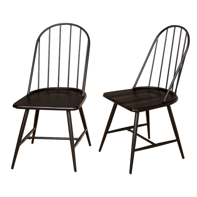 Chaises de salle à manger à barreaux Milo techniques mixtes (Lot de 2)