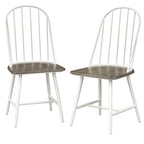 Chaises de salle à manger à barreaux Milo techniques mixtes (Lot de 2)