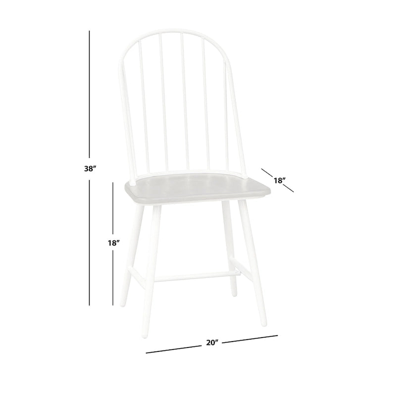 Chaises de salle à manger à barreaux Milo techniques mixtes (Lot de 2)