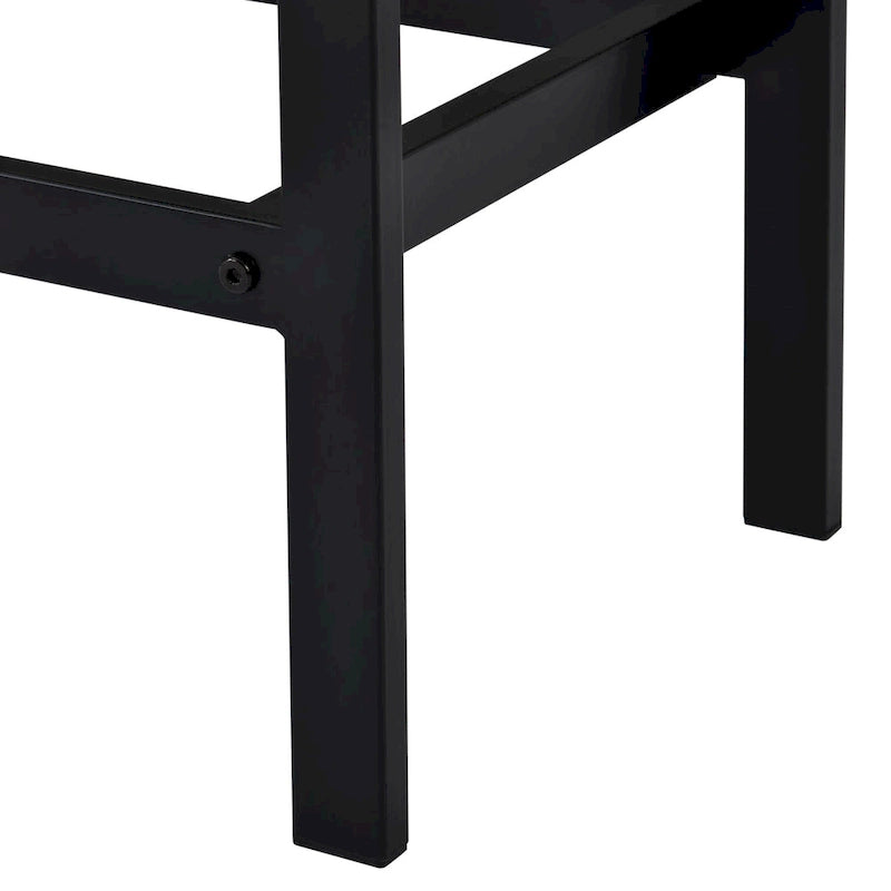 Ensemble Table de bar/comptoir extra longue avec 3 tabourets, Ensemble de cuisine de pub, Table d'appoint avec repose-pieds