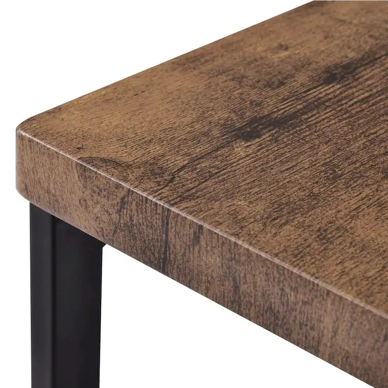 Ensemble Table de bar/comptoir extra longue avec 3 tabourets, Ensemble de cuisine de pub, Table d'appoint avec repose-pieds