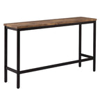 Ensemble Table de bar/comptoir extra longue avec 3 tabourets, Ensemble de cuisine de pub, Table d'appoint avec repose-pieds