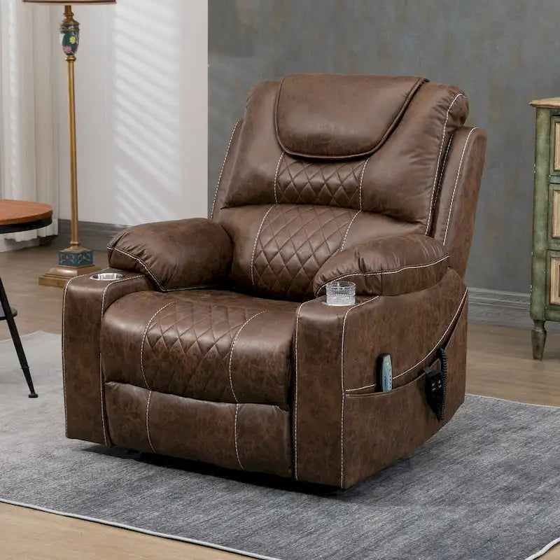 Fauteuil inclinable et releveur électrique haut de gamme avec double moteur à contrôle indépendant, grand format avec inclinaison à plat à 180°