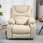 Fauteuil inclinable et releveur électrique haut de gamme avec double moteur à contrôle indépendant, grand format avec inclinaison à plat à 180°