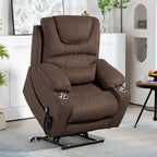 Fauteuil inclinable et releveur électrique haut de gamme avec double moteur à contrôle indépendant, grand format avec inclinaison à plat à 180°
