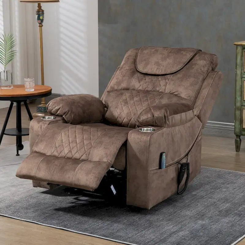 Fauteuil inclinable et releveur électrique haut de gamme avec double moteur à contrôle indépendant, grand format avec inclinaison à plat à 180°