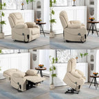 Fauteuil inclinable et releveur électrique haut de gamme avec double moteur à contrôle indépendant, grand format avec inclinaison à plat à 180°