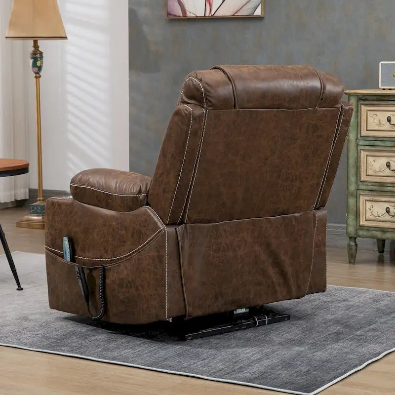 Fauteuil inclinable et releveur électrique haut de gamme avec double moteur à contrôle indépendant, grand format avec inclinaison à plat à 180°