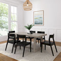 Ensemble de salle à manger 72 pièces classique en bois massif avec table et chaises