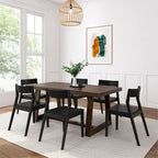 Ensemble de salle à manger 72 pièces classique en bois massif avec table et chaises