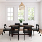 Ensemble de salle à manger 72 pièces classique en bois massif avec table et chaises