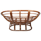 Fauteuil double Papasan en rotin Bali avec coussin solide tout temps