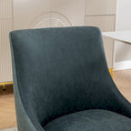 Chaise de salle à manger ou de coiffeuse en velours plissé bouclé style glamour moderne (lot de 2) avec poignée arrière