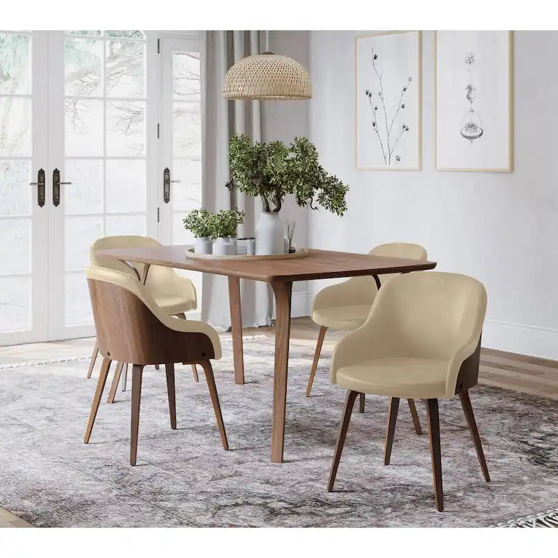 Chaise de salle à manger/d'appoint rembourrée moderne Duvnas
