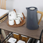 Chariot de cuisine roulant à 3 niveaux 24, chariot de rangement utilitaire avec 2 tiroirs à paniers, crochets latéraux pour salle à manger