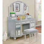 Coiffeuse 3 pièces Glam Wood avec miroir triptyque
