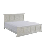 Ensemble 3 pièces lit King, table de chevet et commode à détails en X