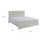 Ensemble 3 pièces lit King, table de chevet et commode à détails en X