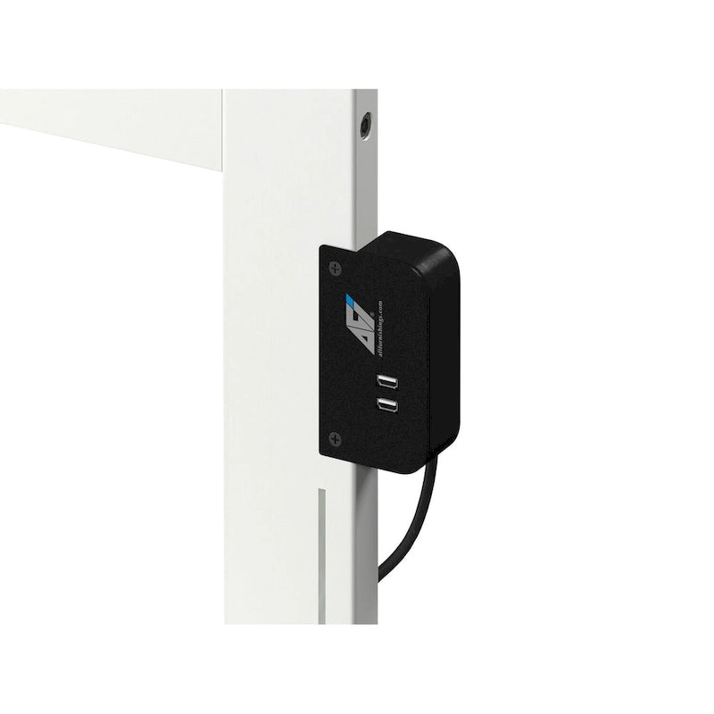 Lit plateforme double Madison White avec lit gigogne double