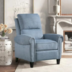Fauteuil inclinable à dossier basculant, revêtu de chenille, avec repose-pieds fixe